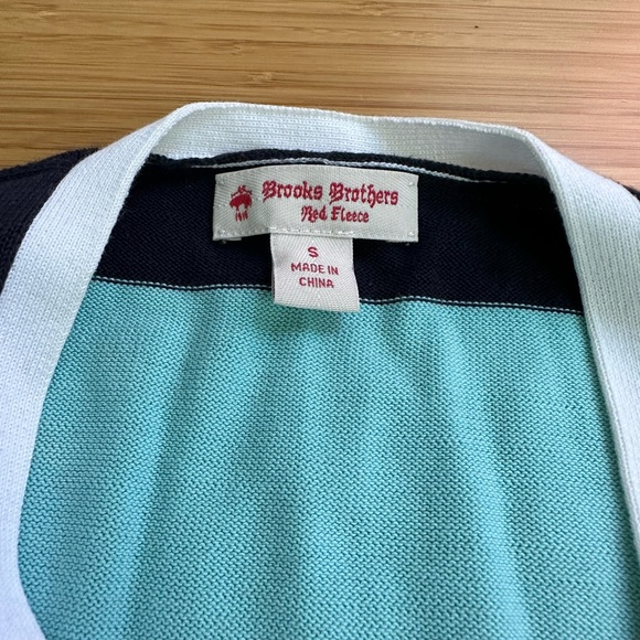 Brooks Brothers Womens Cotton  Striped Knit Cardigan Sweater Size Small - Picture 4 of 6
